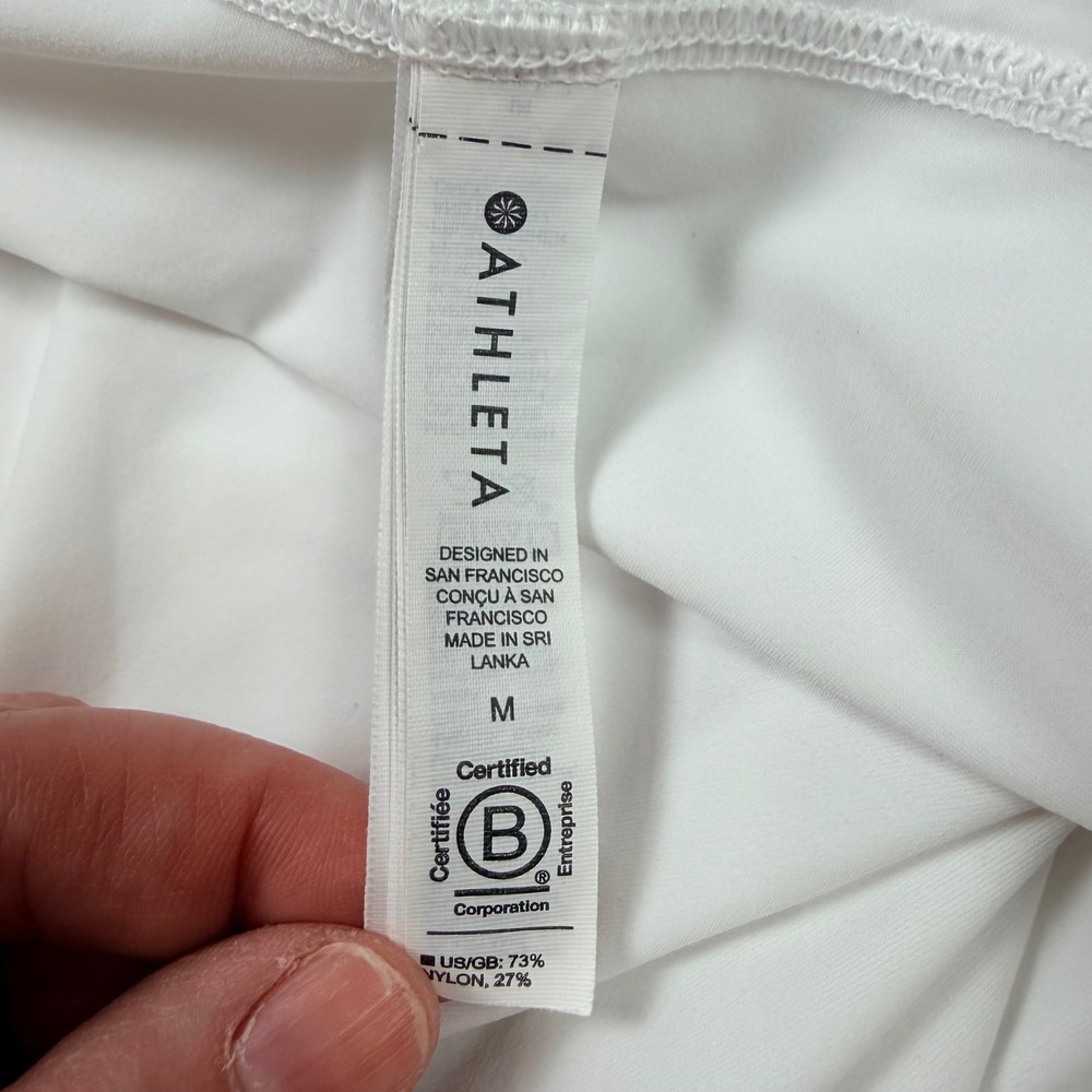 Athleta Racerback Tank Top Womens‎ Medium White Excellent Activewear Workout - Picture 7 of 11